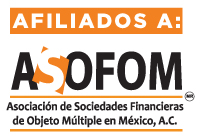 Estamos afiliados a la Asociación de Sociedades Financieras de Objeto Múltiple en México, A. C.